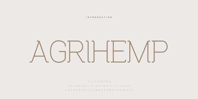 Elegant wedding font Pro Vector, Luxury Royal Abstract minimal modern font vector