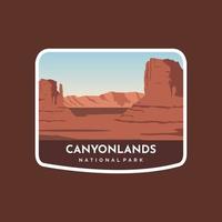 Canyonlands National Park Emblem patch badge illustration vector