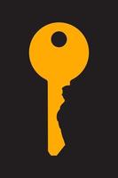 the key and human silhouette vector