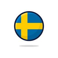 icono de la bandera de suecia vector
