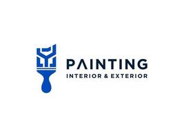 Painting logo template with initial Y concept Premium Vector Free Vector