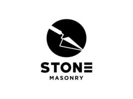 Letter O Masonry brick wall construction logo template vector