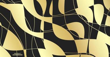 Abstract background with gold waves. Luxury paper background, golden pattern, halftone gradients, cover template, geometric shapes, modern minimal banner. Vector illustration.