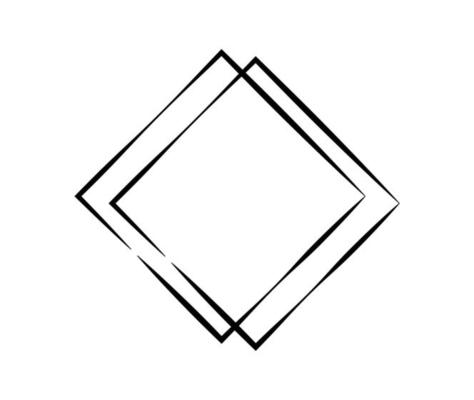 Square frame. Geometric abstract square element. Vector illustration