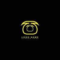 logo design with golden yellow color for brands and others vector