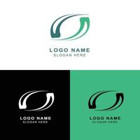 logo design template with the same line color combination vector