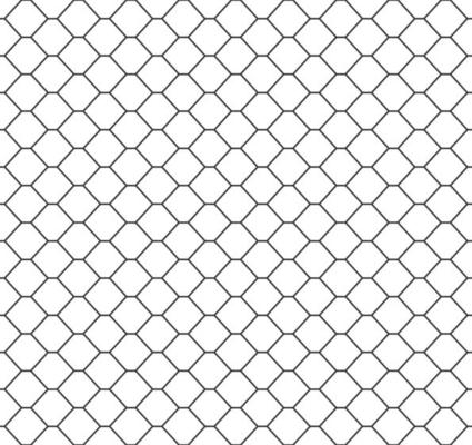 Abstract seamless honeycomb pattern, black and white outline of hexagons. Design geometric texture for print. Linear style, vector illustration