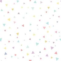 Seamless pattern, abstract falling confetti triangle with white background, vector illustration