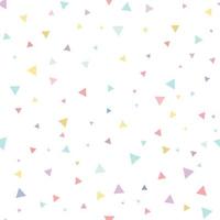 Seamless pattern, abstract falling confetti triangle with white background, vector illustration