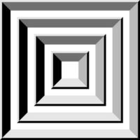 Túnel cuadrado gris, forma abstracta, ilustración vectorial vector