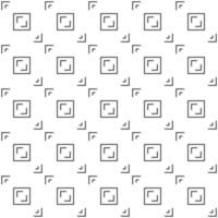 Abstract seamless pattern, black and white outline of aspect pixel perfect. Design geometric texture for print, vector illustration
