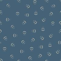 Seamless pattern, abstract wireless signal on blue background, vector illustration