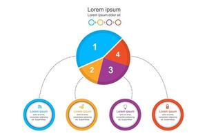 Abstract infographics template, colorful circle chart diagram,business concept infographic, vector illustration