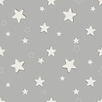 Seamless geometric pattern, stars on gray background, stripes abstract template, vector illustration