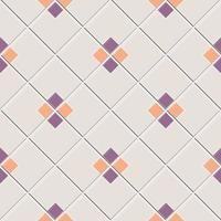 Abstract seamless pattern of pink rhombuses with purple square inside, vector illustration