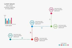 Abstract infographics template, 5 steps chart diagram,business concept infographic, vector illustration