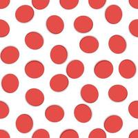Seamless geometric pattern, red hole on white background, stripes abstract template, vector illustration