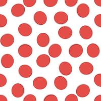 Seamless geometric pattern, red hole on white background, stripes abstract template, vector illustration