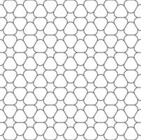 Abstract seamless honeycomb pattern, black and white outline of hexagons of different sizes. Design geometric texture for print. Linear style, vector illustration