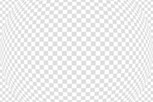 Gray checkered pattern horizontal with fisheye lens effect, vector illustration