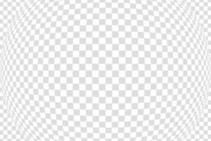 Gray checkered pattern horizontal with fisheye lens effect, vector illustration