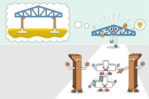 Steps by step installation of structure warehouse building,   Teamwork concept for accurate and successful goals,vector illustration vector