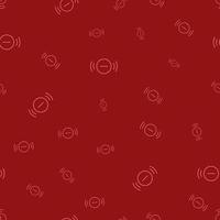 Seamless pattern, abstract circle signal on red background, vector illustration