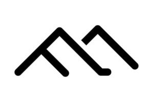 Back roofing logo design isolated on white background, vector illustration