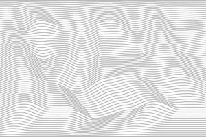 Abstract pattern black wave lines on white background. Modern stylish. Design linear texture for print, vector illustration