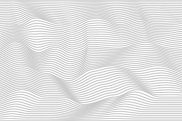 Abstract pattern black wave lines on white background. Modern stylish. Design linear texture for print, vector illustration
