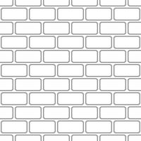 Abstract seamless pattern of black and white brick wall textile. Design geometric texture for print, vector illustration