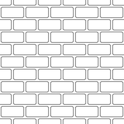 Abstract seamless pattern of black and white brick wall textile. Design geometric texture for print, vector illustration
