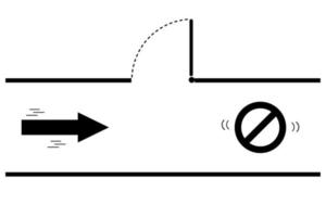 flecha de silueta, dirección para la salida, ilustración vectorial vector