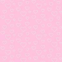 Seamless geometric pattern, white heart valentine's day on pink background, stripes abstract template, vector illustration