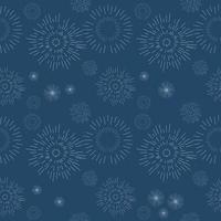 Seamless geometric pattern, fireworks on blue background, stripes abstract template, vector illustration