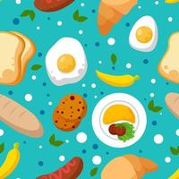 Breakfast Seamless Pattern Background vector