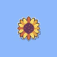 Fully editable pixel art vector illustration flower for game development, graphic design, poster and art.