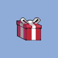 vector pixel art gift box illustration isometric