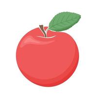 icono de color de manzana en la ilustración de vector de fondo blanco