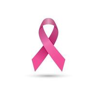 Pink ribbon icon. Ribbon logo. Awareness ribbon symbol. Breast cancer campaign ribbon vector