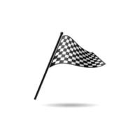 Checkered flag vector. Checkered flag icon. Checkered flag illustration. Race finish symbol vector