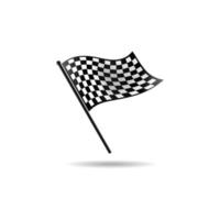 Checkered flag vector. Checkered flag icon. Checkered flag illustration. Race finish symbol vector