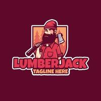 lumber jack logo mascot design