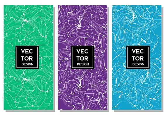 Colorful background with abstract line texture. Vector set
