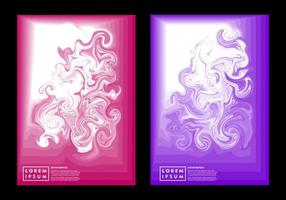 Cover design in red and purple color with abstract fluid texture vector