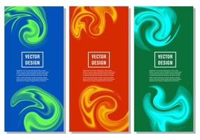 Minimalist cover design with colorful abstract paint texture vector