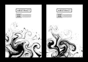 Monochrome stylish background with black fluid abstract texture vector