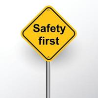 Safety first icon vector illustration.