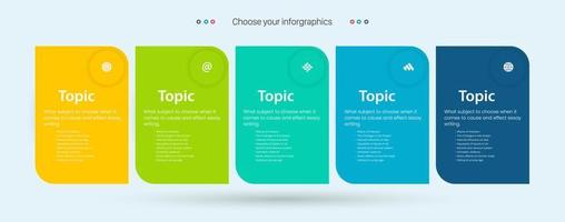 Steps or Options of infographic Process chart with blue and yellow pannels. Infographic template with 6 options or steps, business template for presentation Objects vector