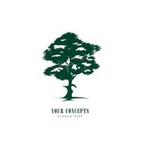 Trees forest vector. Silhouette of pine, spruce and Tree silhouettes sketch design on white background in nature illustration design vector